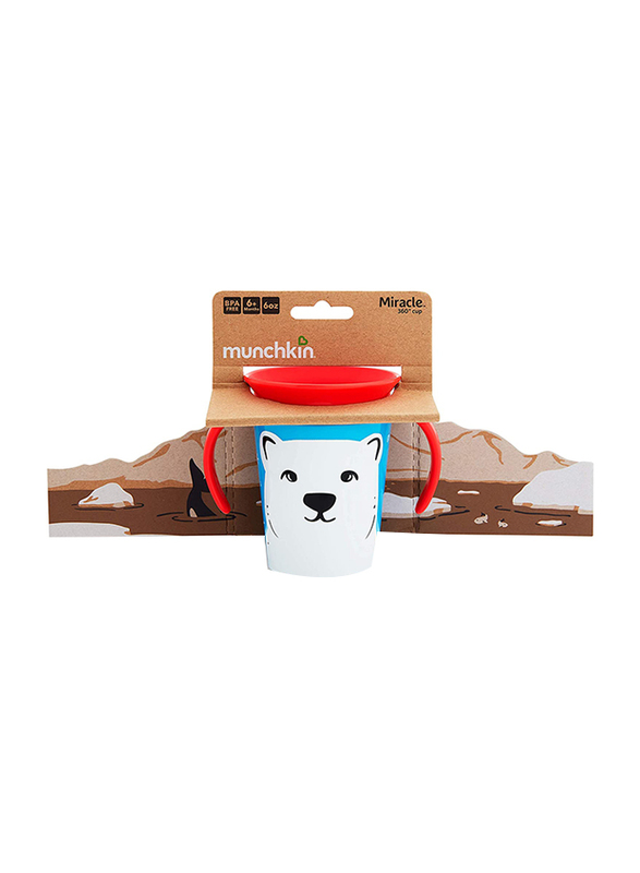 Munchkin Polar Bear Miracle 360 Degree Wildlove Trainer Cup, 6oz, Multicolour